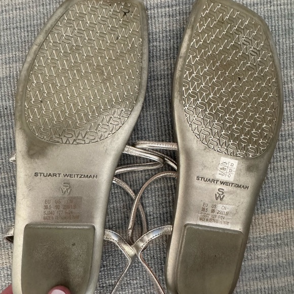 Stuart Weitzman Metallic Gold Sandals - Picture 4 of 4